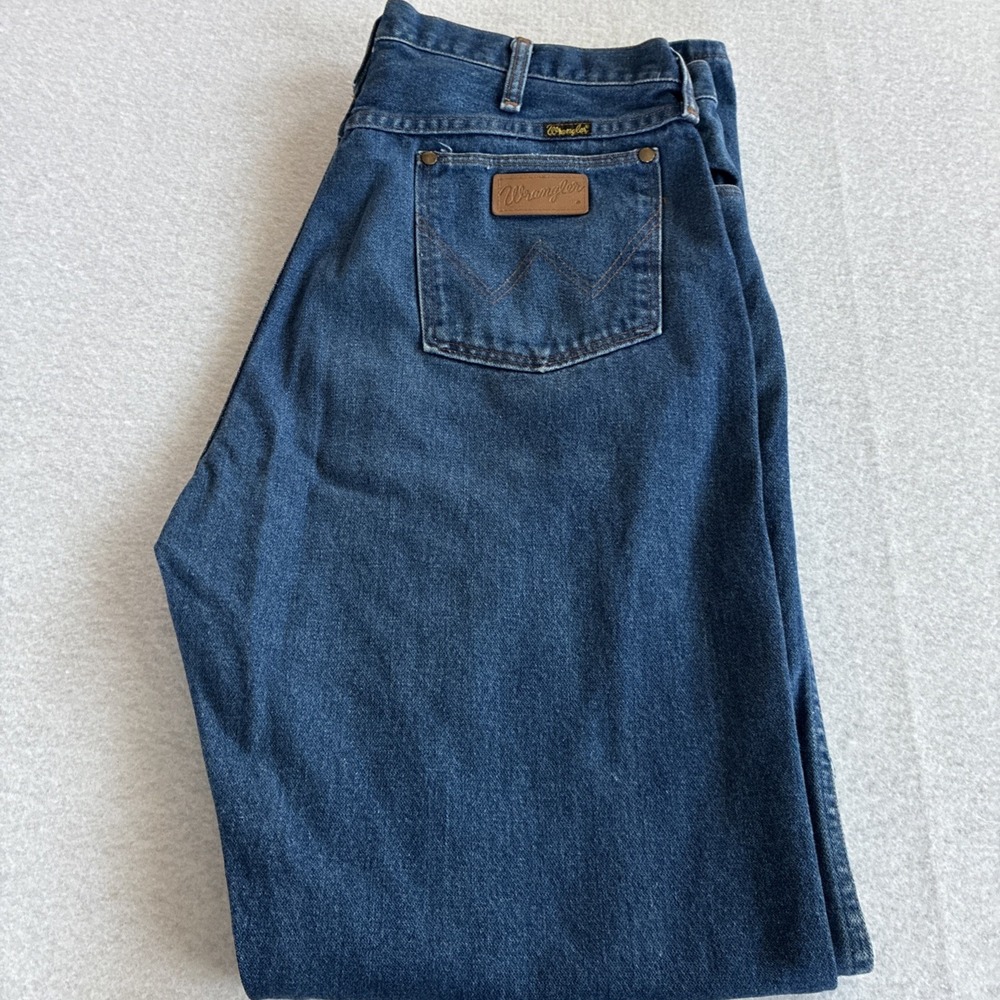 Vintage Wrangler Men'sCowboy Cut Blue Jeans Size 40x36 13MWZ Made In USA Western